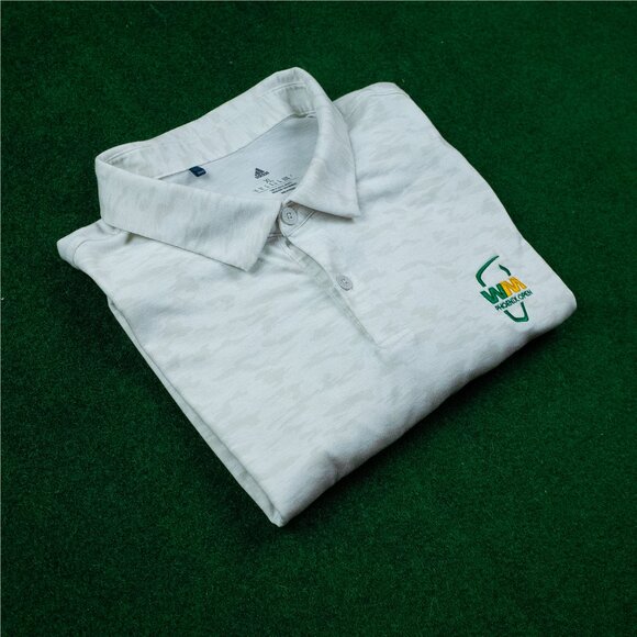 Adidas WM Phoenix Open/TPC Scottsdale Grey Camo Golf Polo - Picture 1 of 4